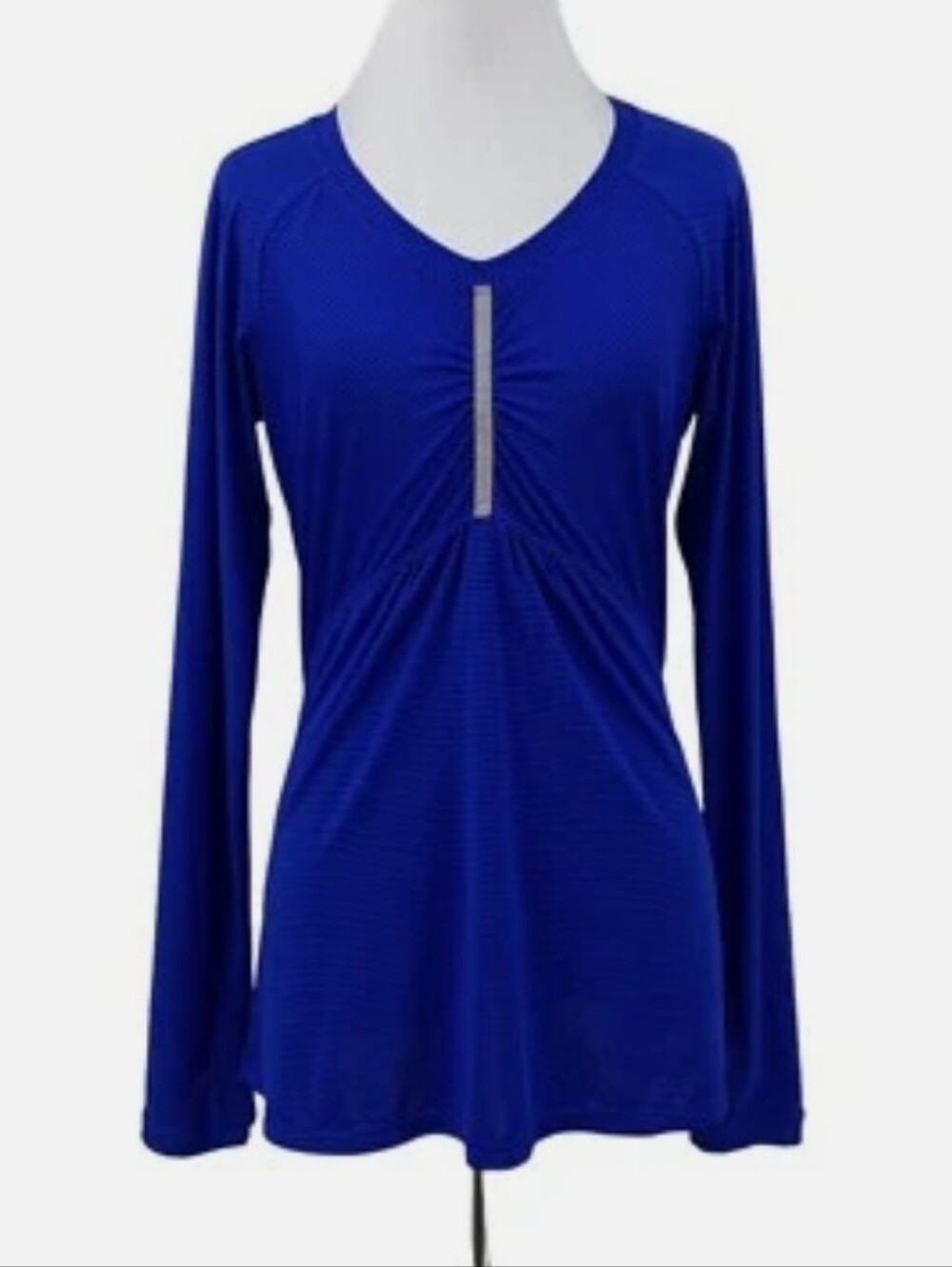 Athleta Pump It Up Long Sleeve Dri Fit Top in Royal Blue Size Small
